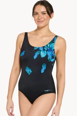 One Pieces^Zoggs Mystic Adjustable Scoopback One Piece Black/blue