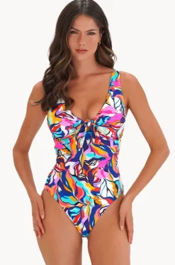 One Pieces^Moontide Nadia F/G Cup Tie Front One Piece Multi