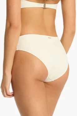 Bottoms^Sea Level Nautique Mid Bikini Pant Coconut