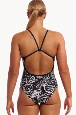 One Pieces^Funkita Night Flyer Single Strap One Piece Black/white