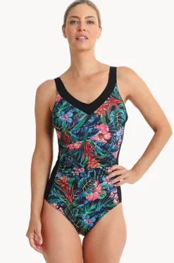 One Pieces^Poolproof Oasis E/F Cup Vee One Piece BLACK