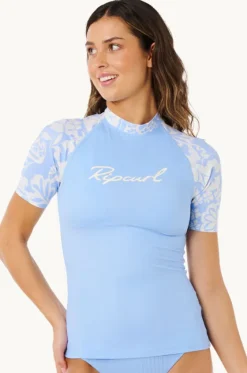 Rashies & Sunsuits^Rip Curl Pacific Coast Short Sleeve Suntop Sky