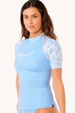Rashies & Sunsuits^Rip Curl Pacific Coast Short Sleeve Suntop Sky