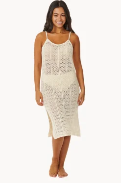 Dresses^Rip Curl Pacific Dreams Crochet Dress Natural
