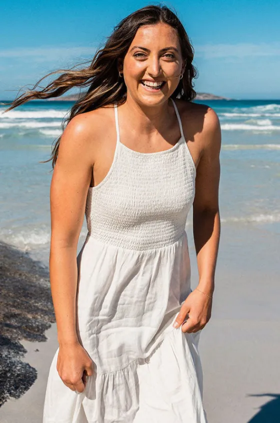 Dresses^Rip Curl Pacific Dreams Embroidered Dress Cream