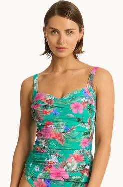 Tankini Tops^Sea Level Pacifico Twist Front Tankini Separate Evergreen