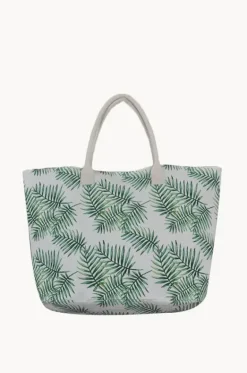 Beach Bags|Bags^Cherry Red Palm Bag White/green