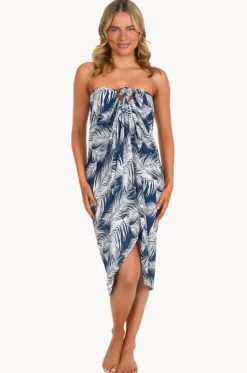 Sarongs^Bodacious Palm Tube Sarong Navy