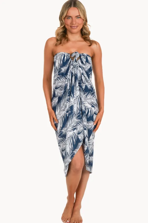 Sarongs^Bodacious Palm Tube Sarong Navy