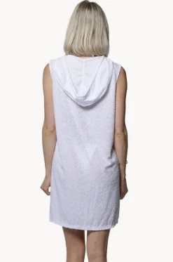 Overswim^J.valdi Palms Terry Sleeveless Zip Hoodie White