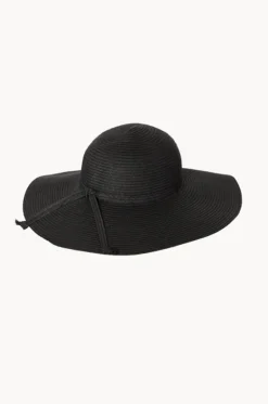 Headwear^Cherry Red Paper Wide Brim Floppy Hat Black