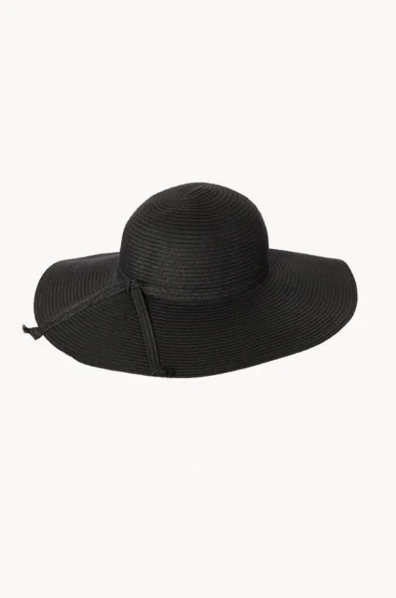 Headwear^Cherry Red Paper Wide Brim Floppy Hat Black