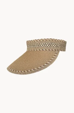 Headwear^Cherry Red Patterned Visor Toast