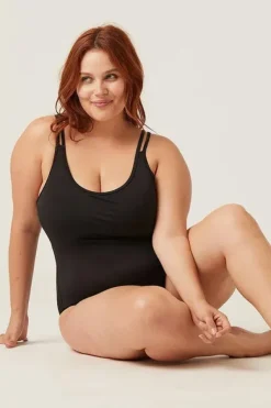 One Pieces^Modibodi Period Proof Double Strap One Piece BLACK