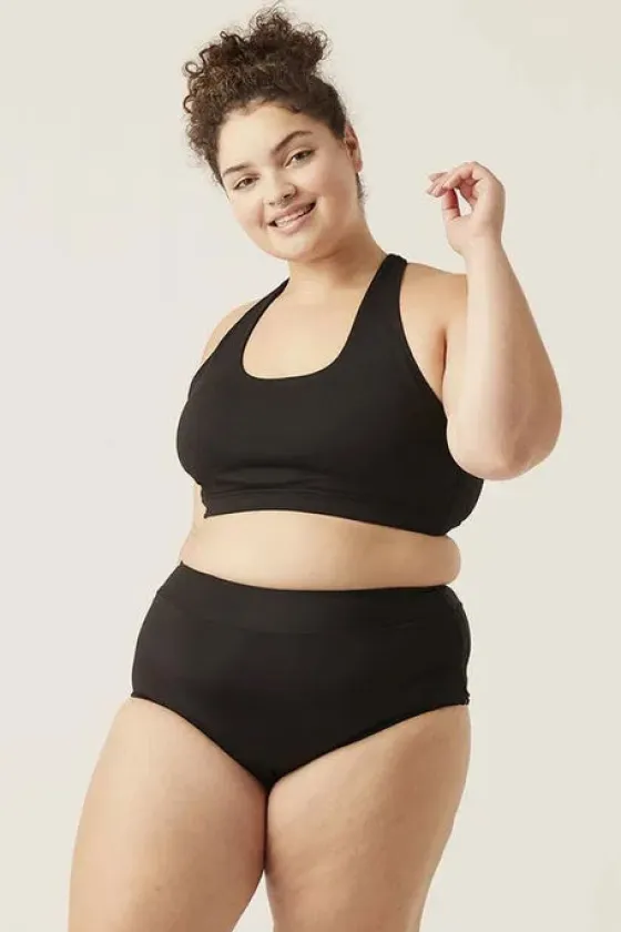 Bottoms^Modibodi Period Proof Hi Waist Bikini Brief BLACK