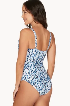 One Pieces^Nip Tuck Petal Plunge Eva One Piece Blue