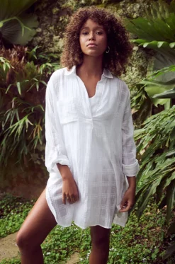 Overswim^Sunseeker Picnic Painters Shirt White