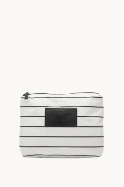 Travel|Bags^Aloha Pinstripe Small Pouch White/black