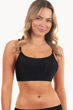 Bikini Tops^Love Luna Plain Crop Top BLACK