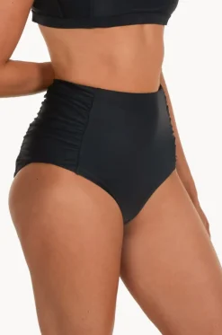 Bottoms^Base Swim Plain Gathered High Waist Pant BLACK