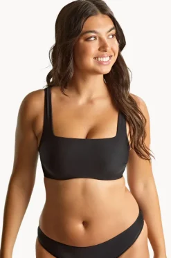 Bikini Tops^Panache Plain Gina G Cup Square Neck Crop Black