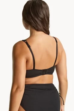 Bikini Tops^Panache Plain Gina G Cup Square Neck Crop Black