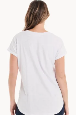 Tops^Betty Basics Plain Hailey Short Sleeve Tee White