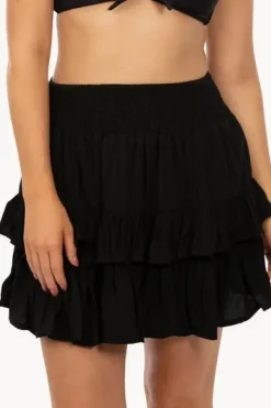 Skirts^Sundrenched Plain Havana Skirt Black
