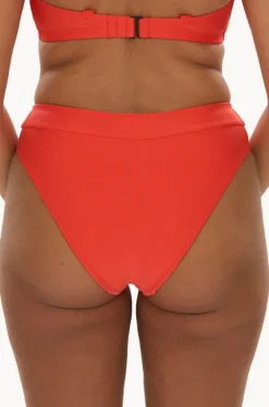 Bottoms^Raq Apparel Plain High Leg Brief Tangerine