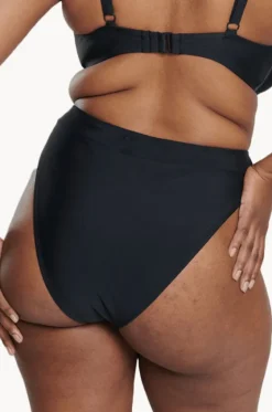 Bottoms^Raq Apparel Plain High Leg Brief Black