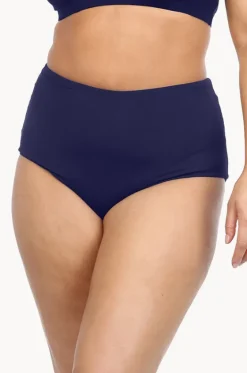 Bottoms^Base Swim Plain High Waisted Pant Navy