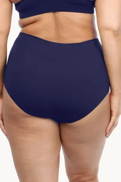 Bottoms^Base Swim Plain High Waisted Pant Navy