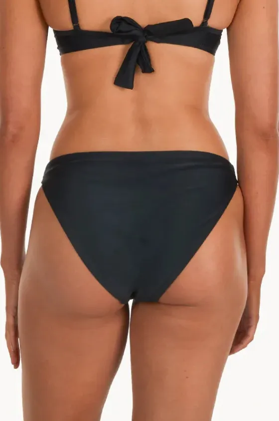 Bottoms^Base Swim Plain Hipster High Leg Pant Black