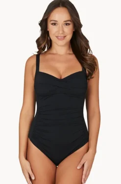 One Pieces^Nip Tuck Plain Joanne One Piece BLACK