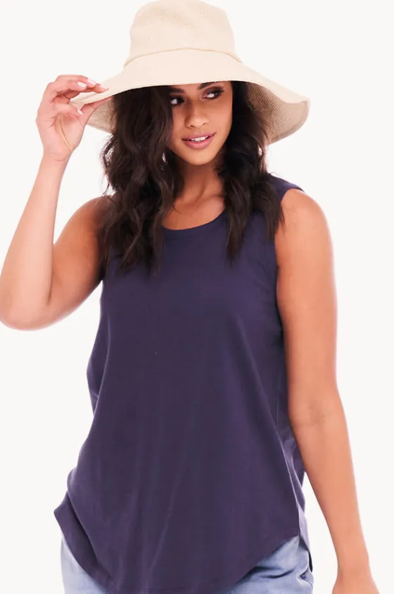 Tops^Betty Basics Plain Keira Tank Navy