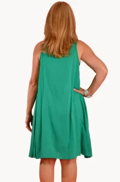 Dresses^Bodacious Plain Lombok Pleat Dress Jade