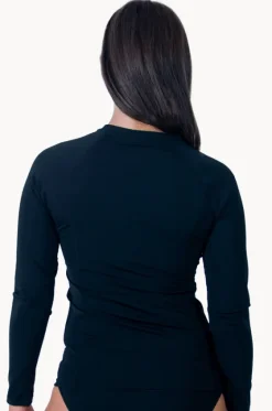 Rashies & Sunsuits^Base Swim Plain Long Sleeve Suntop Black