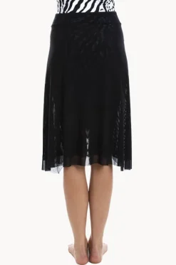 Overswim^Togs Swimwear Plain Mesh Frill Skirt Black