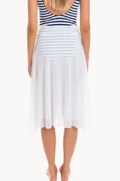Sarongs^Togs Swimwear Plain Mesh Frill Skirt White