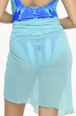 Sarongs^Togs Swimwear Plain Mesh Sarong Mint