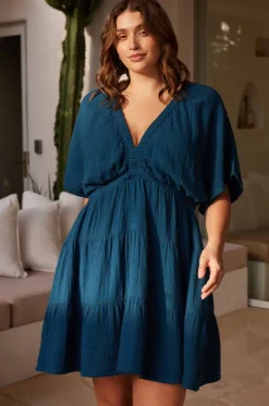 Dresses^Artesands Plain Pachelbel Short Dress Navy