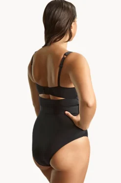 One Pieces^Panache Plain Serena F Cup Square Neck One Piece Black