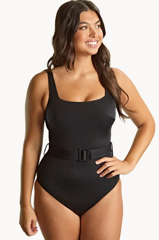 One Pieces^Panache Plain Serena G Cup Square Neck One Piece Black
