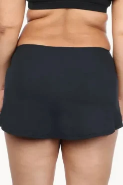 Bottoms^Base Swim Plain Skirted Pant Black