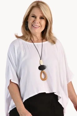 Tops^Bodacious Plain Sydney Top White
