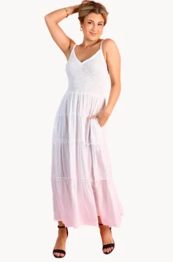 Dresses^Go Girl Plain Traveller Maxi Dress White