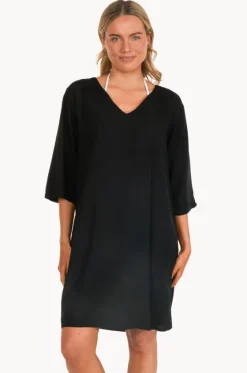 Overswim^Sundrenched Plain Tunic Black