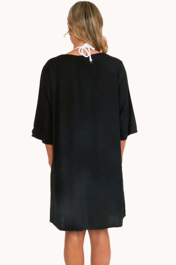Overswim^Sundrenched Plain Tunic Black