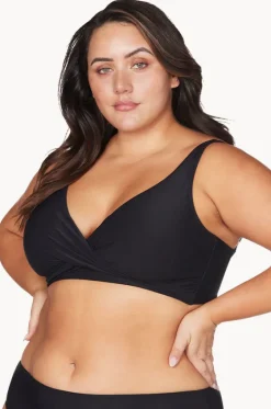 Bikini Tops^Artesands Plains Delacroix Cross Front Bra Black