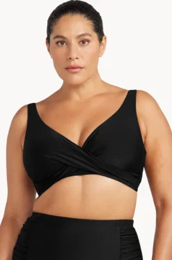 Bikini Tops^Artesands Plains Delacroix Cross Front Bra Black
